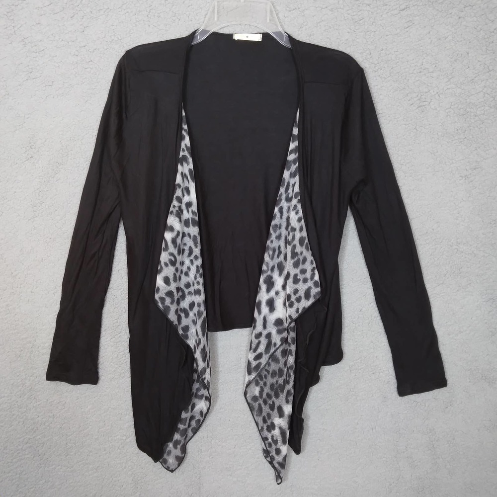 Lime and Chili black with animal print drape flaps size medium Semi-Sheer